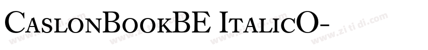 CaslonBookBE ItalicO字体转换